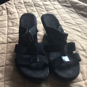 Target Merona Black Wedge Sandals